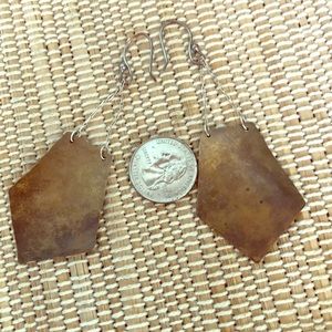 Geometric copper earrings